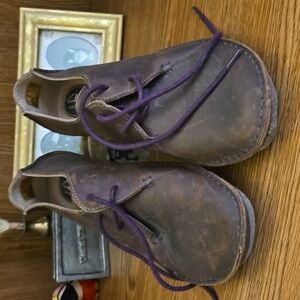 Clarks Artisan Janney Mae 8 1/2 M Beewax Brown Oxford with Rounded Toe